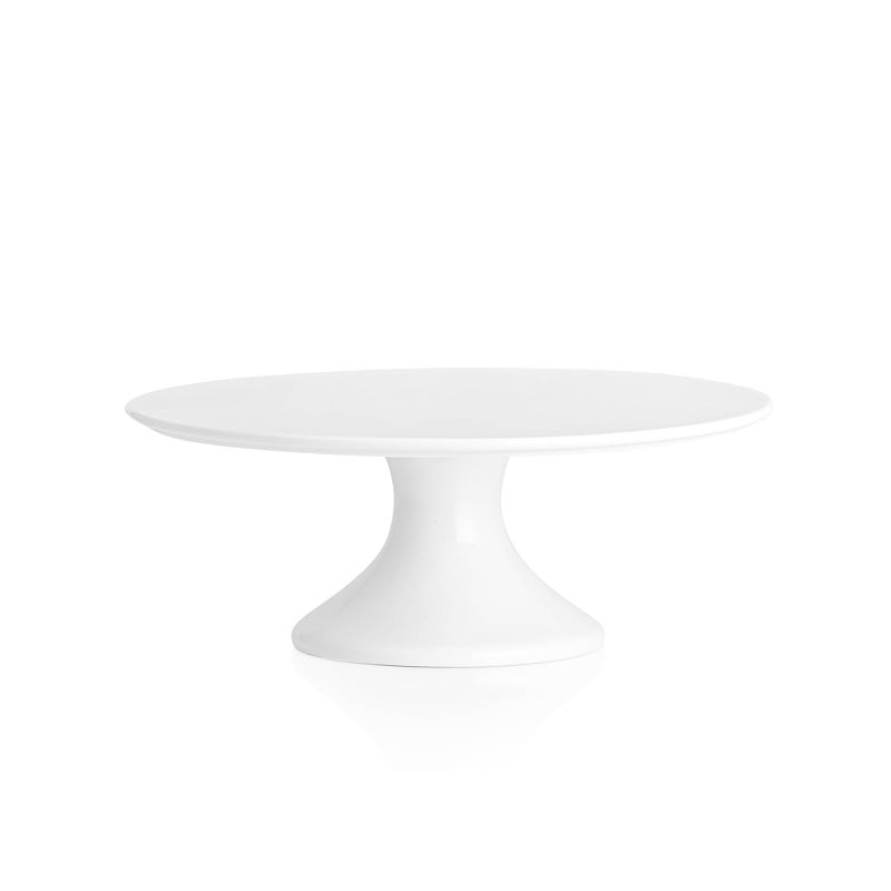 Kanwone 10-Inch Porcelain Cake Stand, Cake Plate, Dessert Stand, Cake Stand for Party, Home Decorating Stand, White - Image 1